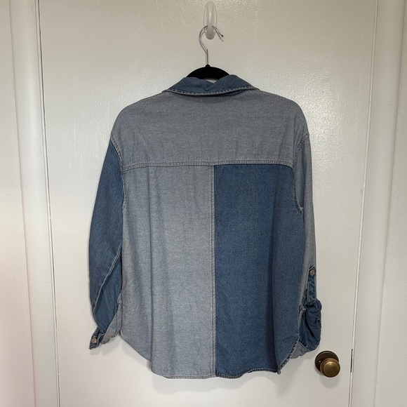 Jane and Delancey Blue Denim Button-Up Top - Picture 2 of 2